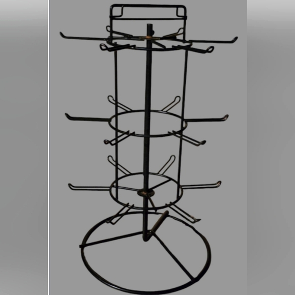Source Unknown Other - Vtg Black Metal Turn Display,Retail Stand, Craftshow, Turn Stand, Rack,Rare Find
